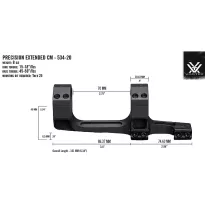 Vortex - Montaż Precision Extended 34 mm 20 MOA - CM-534-20 - 5