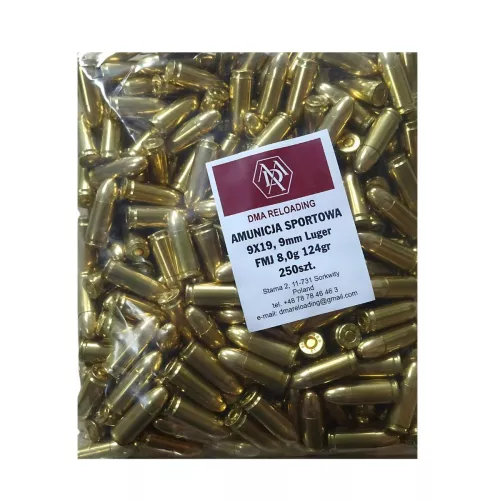 Am. Kul. DMA - 9x19 8 g FMJ - Opk. 250 szt.