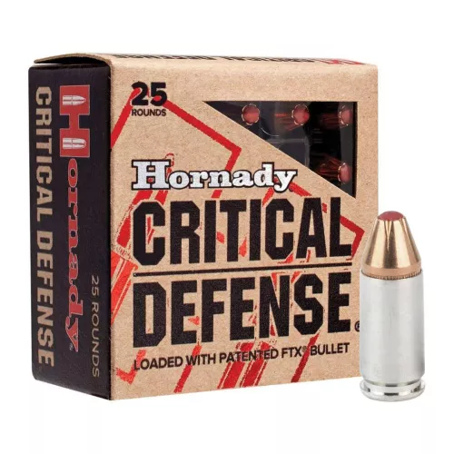 Am. Kul. Hornady Critical Defense - 9x19 7,5 g / 115 gr FTX - Opk. 25 szt.