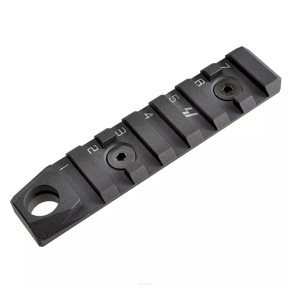 Strike Industries - Szyna LINK KeyMod / M-LOK 7 bramek + QD - Czarny - LINK-RS-7-QD
