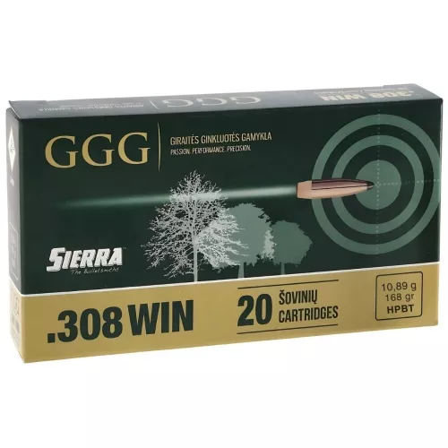 Am. Kul. GGG Sierra - .308 Win 168gr HPBT - Opk. 20 szt.