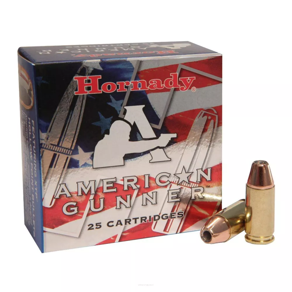 Am. Kul. Hornady American Gunner - 9x19 8 g / 124 gr +P - Opk. 25 szt.