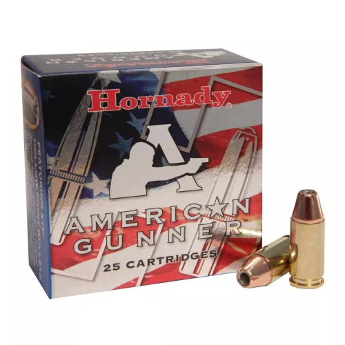 Am. Kul. Hornady American Gunner - 9x19 8 g / 124 gr +P - Opk. 25 szt.
