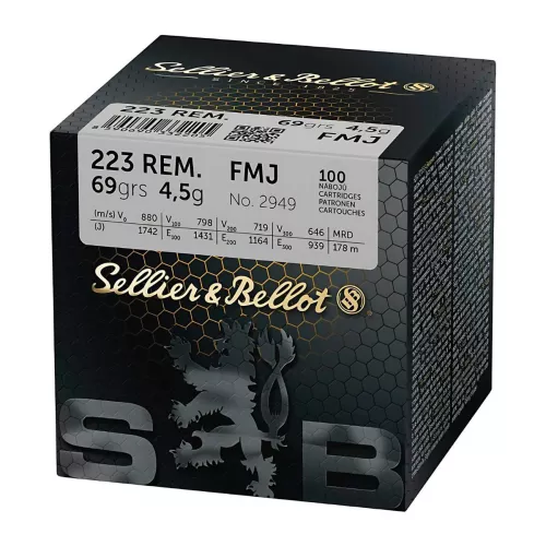 Am. Kul. Sellier&Bellot FMJ - .223 Rem 69gr FMJ - Opk. 100 szt.
