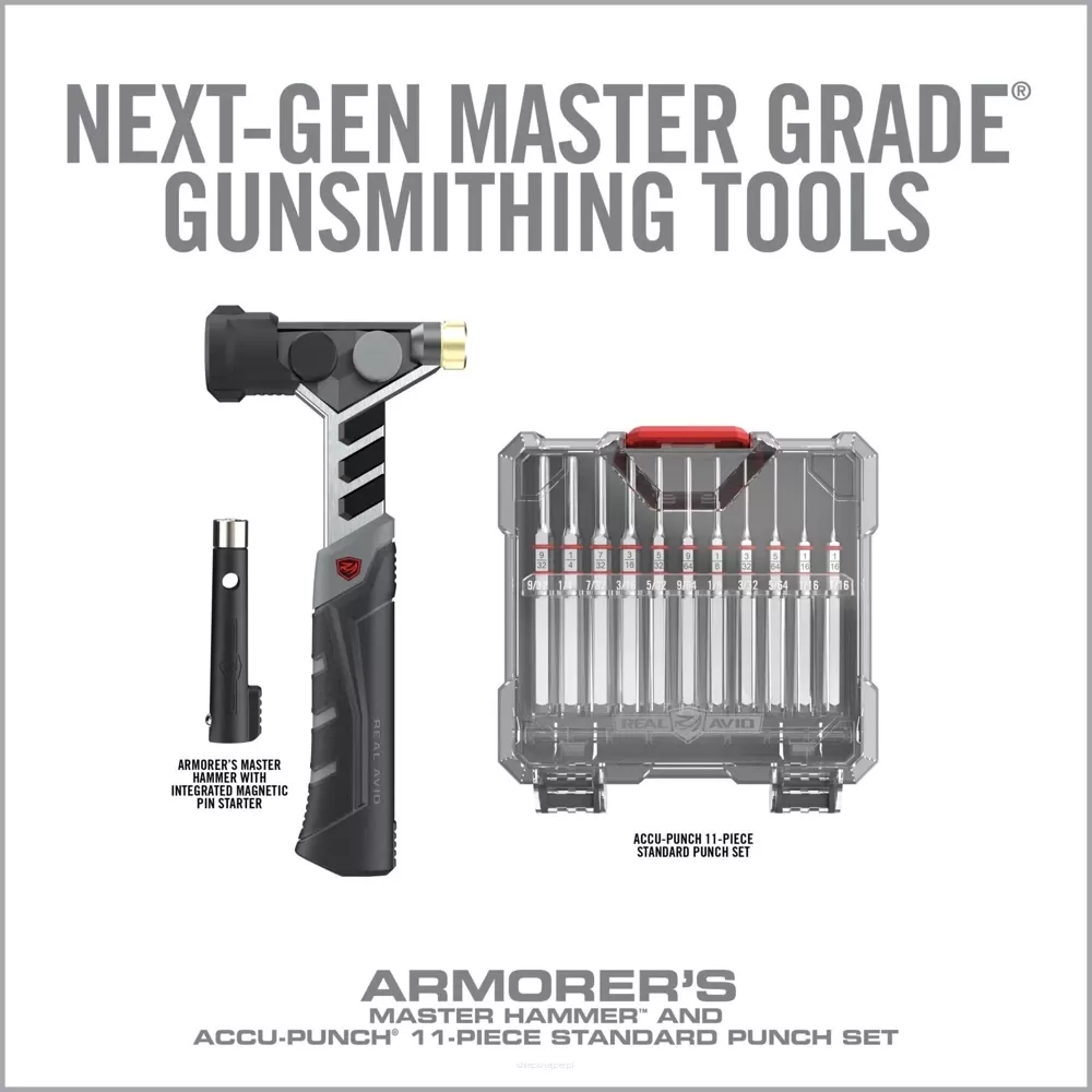 eal Avid - Zestaw narzędzi Armorer’s Master Hammer and Accu-Punch Standard Pin Punch Set - AVAMHAPS