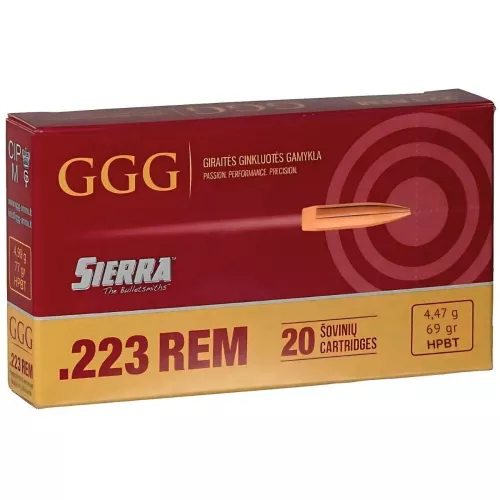 Am. Kul. GGG Sierra - .223 Rem 69gr HPBT Sierra - Opk. 20 szt.
