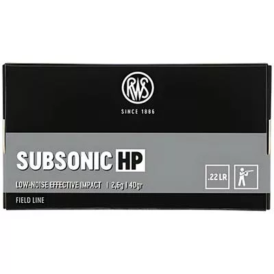 Am. B. Z. RWS Subsonic H-Point - .22 LR Subsonic HP - Opk. 50 szt.