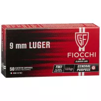 Am. Kul. Fiocchi - 9x19 7,5 g / 115 gr FMJ - Opk. 50 szt. - 2
