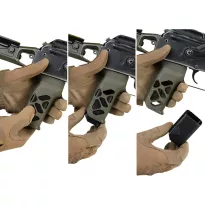 Kruk - Chwyt pistoletowy - Aluminiowy - Jack / Mini Jack / AKM / AK-74 - Coyote - CRC 9U081 - 11