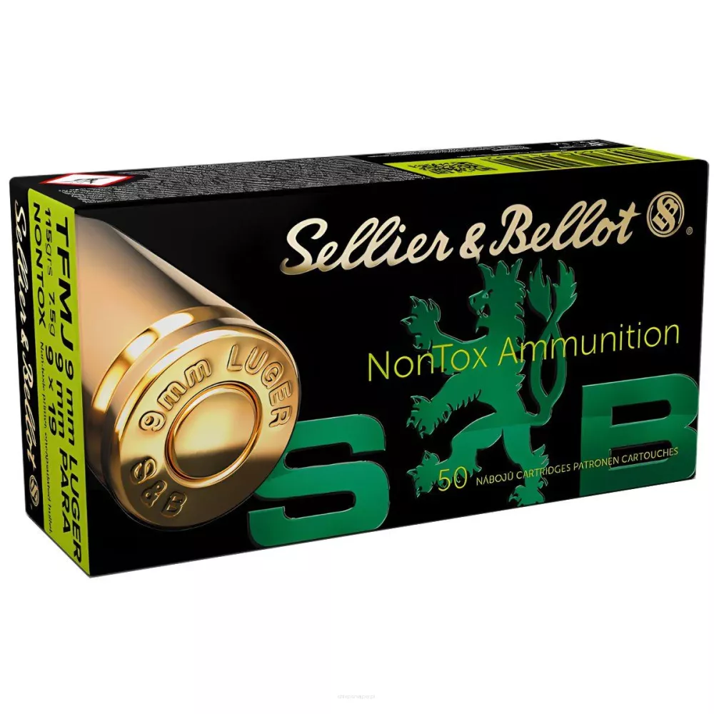 Am. Kul. Sellier&Bellot Nontox - 9x19 7,5 g TFMJ - Opk. 50 szt.