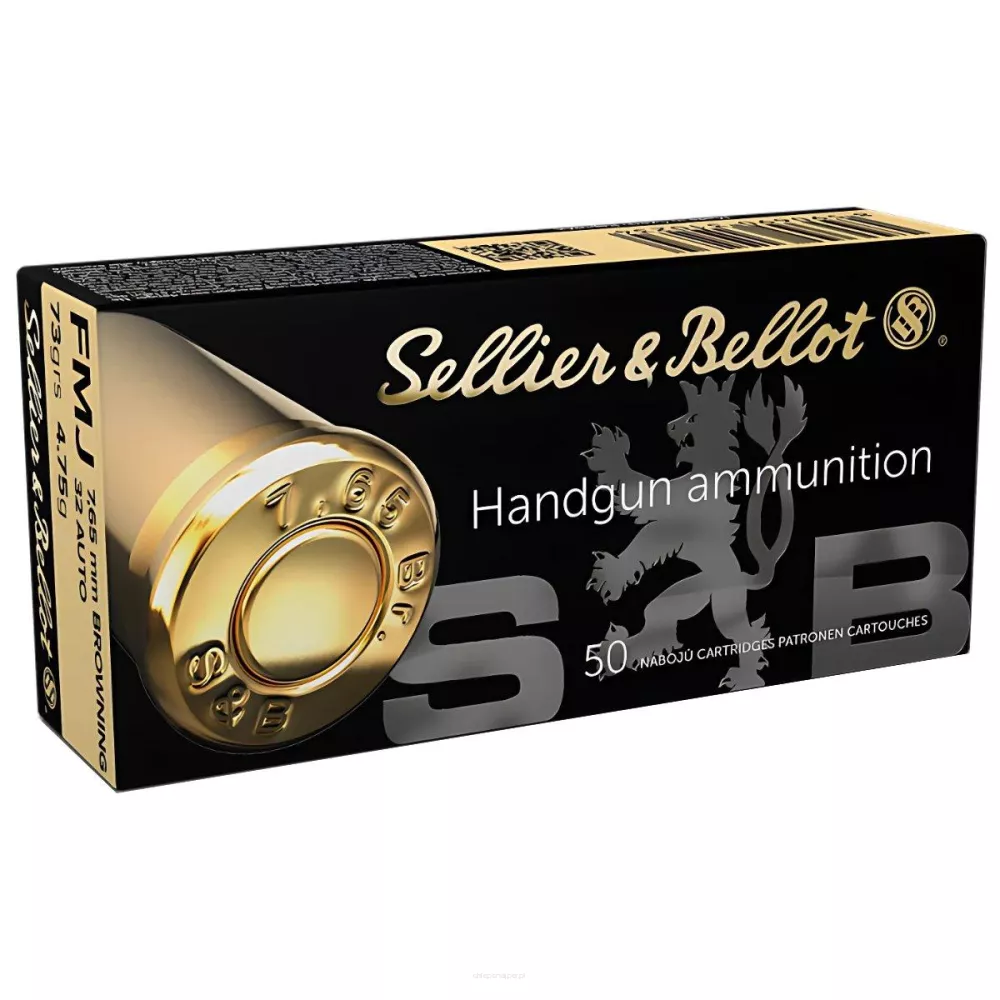 Am. Kul. Sellier&Bellot FMJ - .32 ACP / 7,65 Browning 4,75g FMJ - Opk. 50 szt.