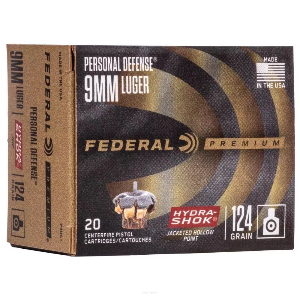 Am. Kul. Federal Hydra-Shok - 9x19 8 g / 124 gr JHP - opk. 20 szt.