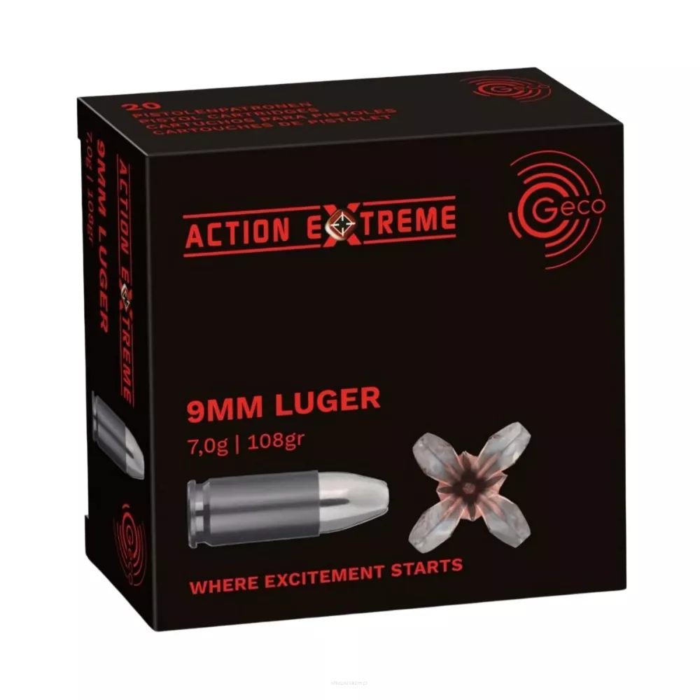 Am. Kul. Geco Action Extreme - 9x19 - Opk. 20 szt.