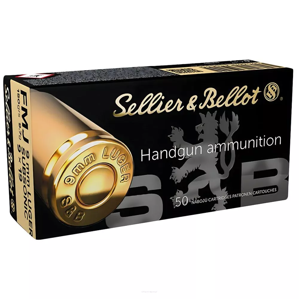 Am. Kul. Sellier&Bellot Subsonic - 9x19 9,7 g - Opk. 50 szt.