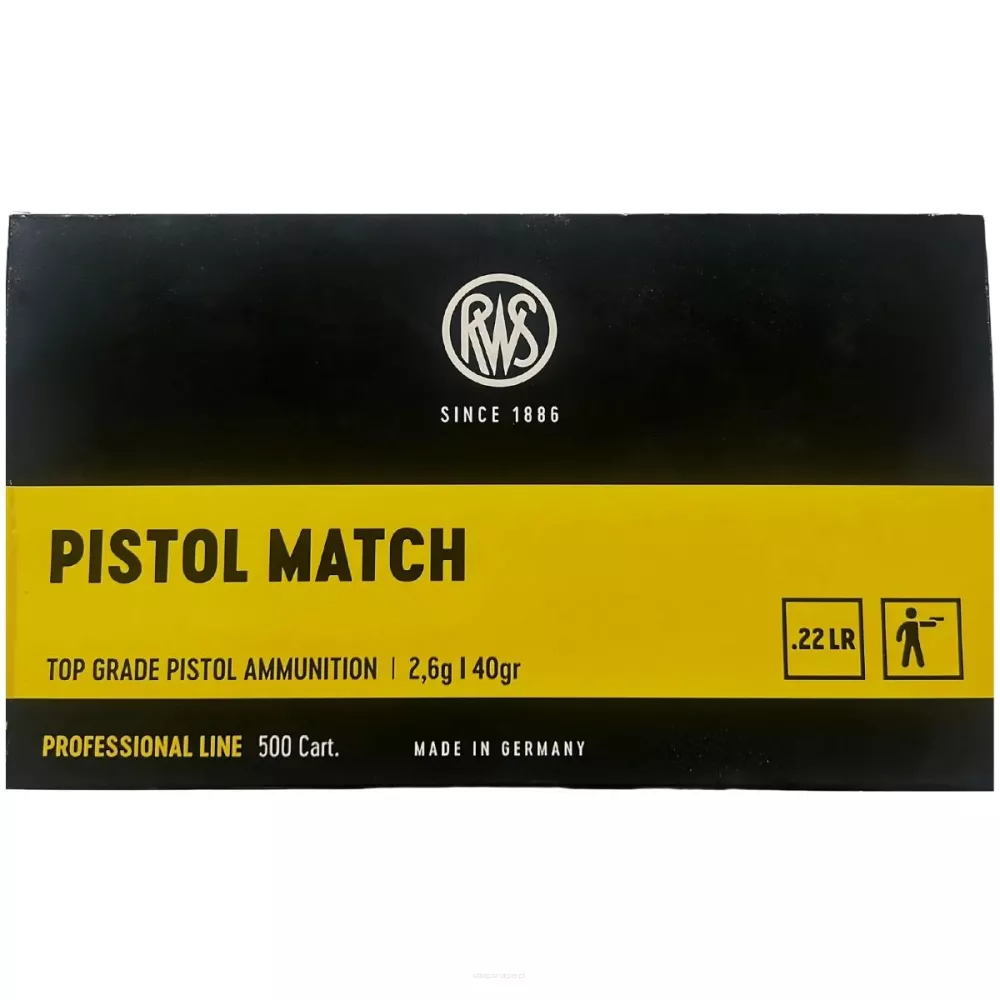 Am. B. Z. RWS Pistol Match - .22 LR 40gr Match - Opk. 50 szt.