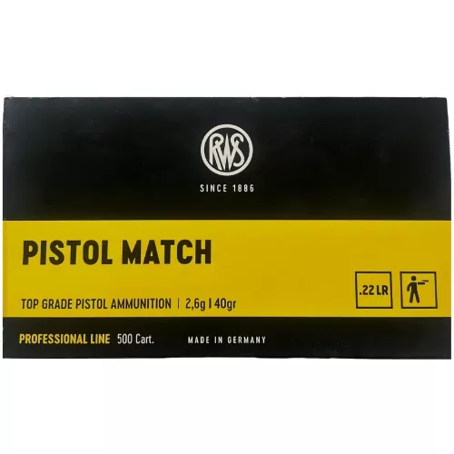 Am. B. Z. RWS Pistol Match - .22 LR 40gr Match - Opk. 50 szt.