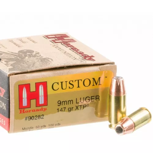 Am. Kul. Hornady Custom - 9x19 9,5 g / 147 gr XTP - Opk. 25 szt. 