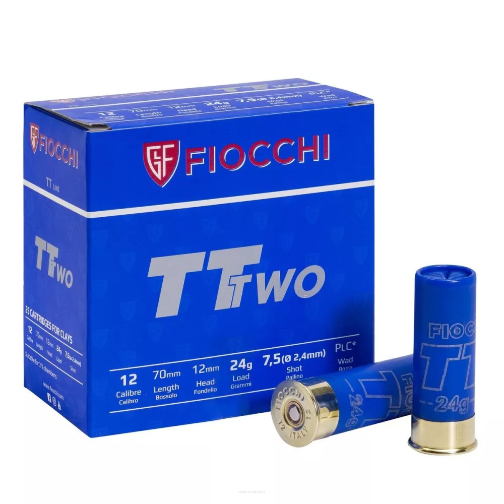 Am. Śrut. Fiocchi TT Two Trap - 12/70 24g trap - Opk. 25 szt.