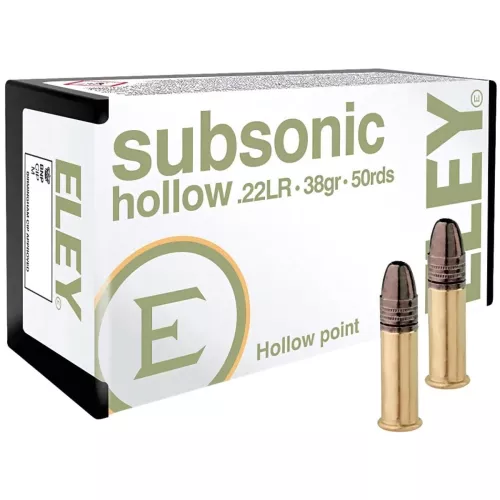 Am. B. Z. Eley Subsonic - .22 LR 38gr Subsonic HP - Opk. 50 szt.