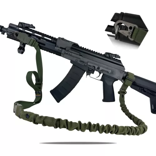 Ragnarok - Elastyczny dwupunktowy pas FORSETI H&K - OD Green / Olive