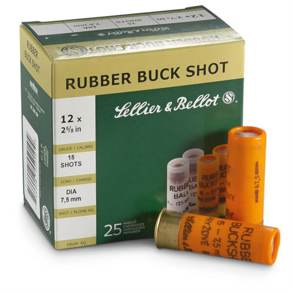 Sellier&Bellot 12/67,5 Rubber Buck Shot 7,5mm 15 pellets